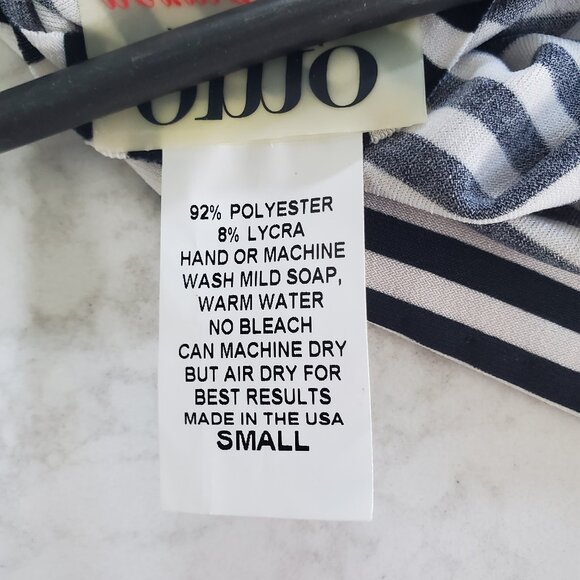 OMO Norma Kamali Black & White Stripe Maxi Stretch Straight Dress  Small/Medium - Picture 9 of 10